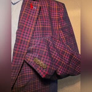 Tailorbyrd men’s Iridescent Multi Color 100%Cotton/poly sports coat size 42L